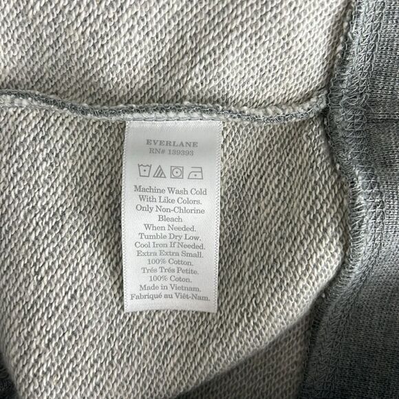 NWT Everlane The Unisex French Terry Crew Neck in Grey Size XXS - Picture 7 of 10
